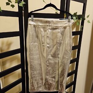Fashion Nova Metallic Pencil Skirt